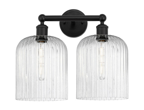 Edison Two Light Bath Vanity in Matte Black (405|6162WBKG5598SDY)