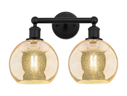 Edison Two Light Bath Vanity in Matte Black (405|6162WBKG1288)