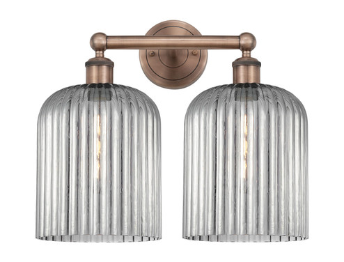 Edison Two Light Bath Vanity in Antique Copper (405|6162WACG5598SM)