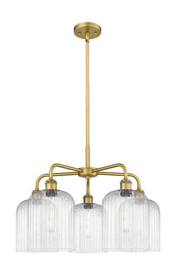 Ballston Five Light Chandelier in Brushed Brass (405|5165CRBBG5598CL)