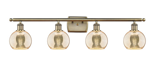 Ballston Four Light Bath Vanity in Antique Brass (405|5164WABG1286)