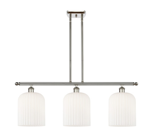 Ballston Three Light Island Pendant in Polished Nickel (405|5163IPNG5598GWH)