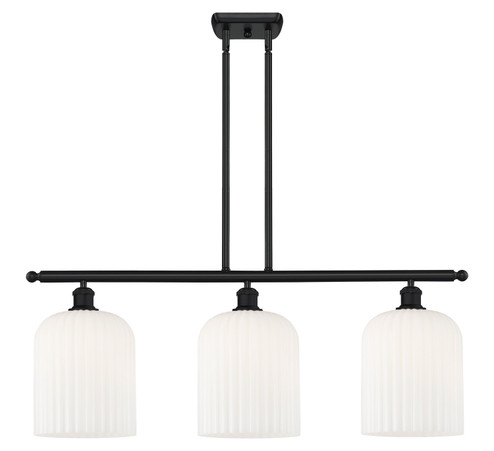 Ballston Three Light Island Pendant in Matte Black (405|5163IBKG5598GWH)