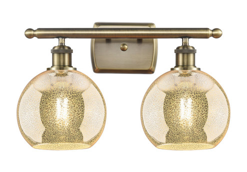Ballston Two Light Bath Vanity in Antique Brass (405|5162WABG1288)