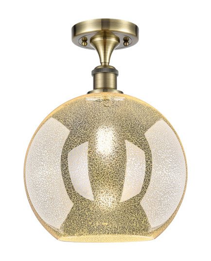 Ballston One Light Semi-Flush Mount in Antique Brass (405|5161CABG12812)