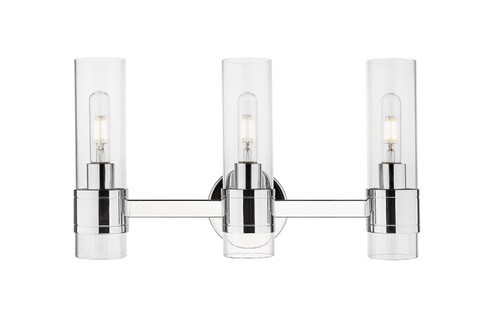 Downtown Urban Three Light Bath Vanity in Polished Chrome (405|4673WPCG467CL)