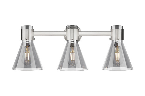 Downtown Urban Three Light Bath Vanity in Satin Nickel (405|4643WSNG464C7SM)
