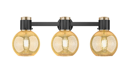 Downtown Urban Three Light Bath Vanity in Matte Black (405|4643WBKG464B7ME)