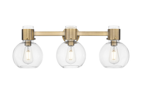 Downtown Urban Three Light Bath Vanity in Brushed Brass (405|4643WBBG464B7CL)