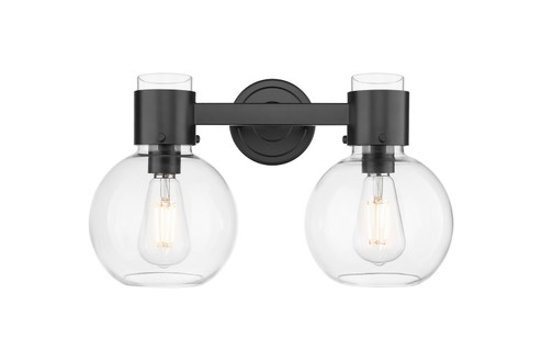 Downtown Urban Two Light Bath Vanity in Matte Black (405|4642WBKG464B7CL)