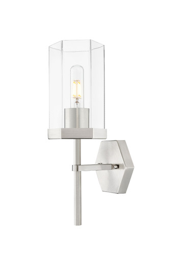 Downtown Urban One Light Wall Sconce in Satin Nickel (405|4631WSNG4638CL)