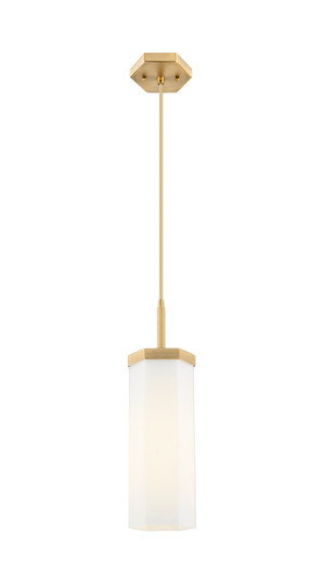 Downtown Urban One Light Pendant in Brushed Brass (405|4631PBBG46312WH)