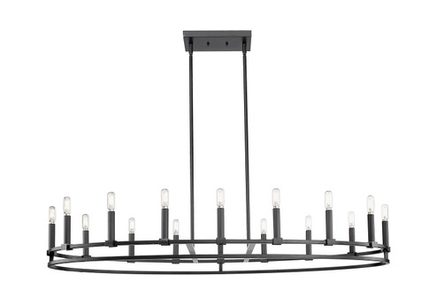 Downtown Urban 16 Light Chandelier in Matte Black (405|44916CRBK)