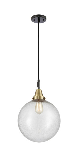 Caden One Light Pendant in Black Antique Brass (405|4471PBABG20412)