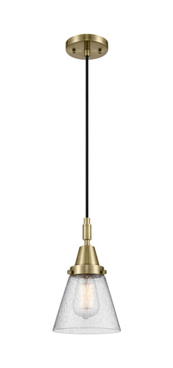 Caden One Light Mini Pendant in Antique Brass (405|4471PABG64)