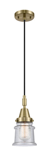 Caden One Light Mini Pendant in Antique Brass (405|4471PABG184S)