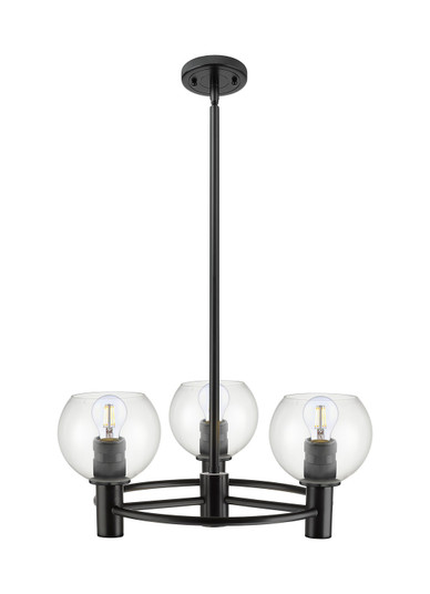 Downtown Urban Three Light Pendant in Matte Black (405|4343CRBKG1226)
