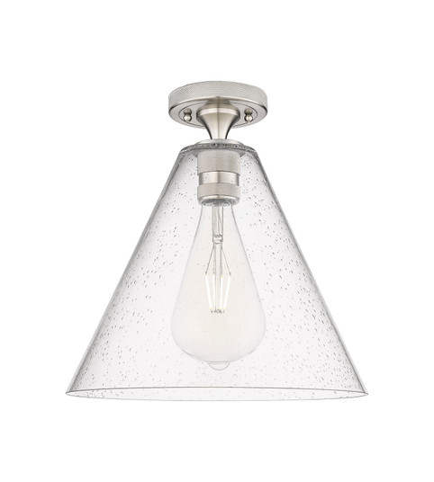 Downtown Urban One Light Flush Mount in Satin Nickel (405|4341FSNGBC124)