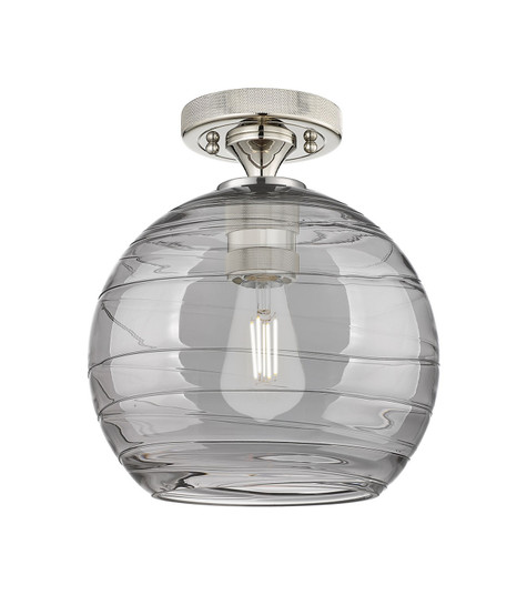 Downtown Urban One Light Flush Mount in Polished Nickel (405|4341FPNG12138SM)