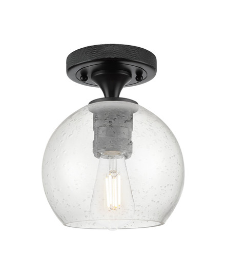 Downtown Urban One Light Flush Mount in Matte Black (405|4341FBKG1246)
