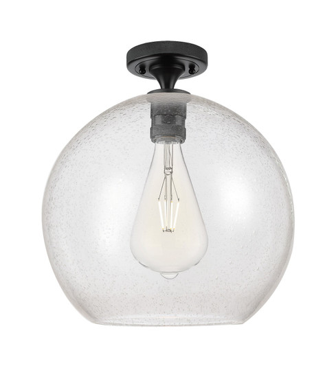 Downtown Urban One Light Flush Mount in Matte Black (405|4341FBKG12412)