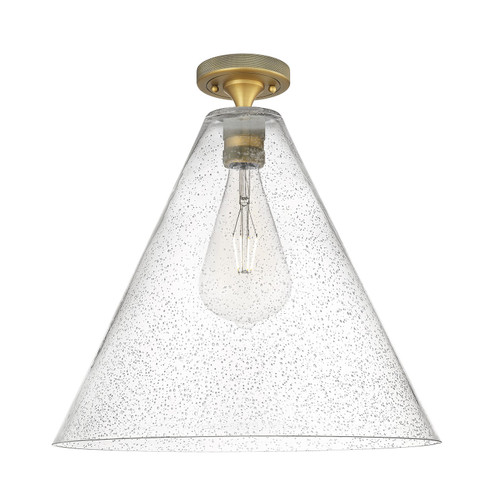 Downtown Urban One Light Flush Mount in Brushed Brass (405|4341FBBGBC164)