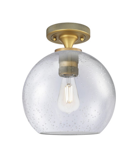 Downtown Urban One Light Flush Mount in Brushed Brass (405|4341FBBG1248)