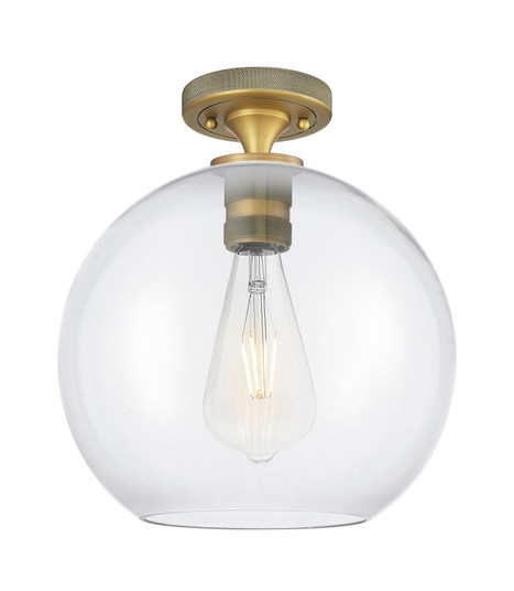 Downtown Urban One Light Flush Mount in Brushed Brass (405|4341FBBG12210)