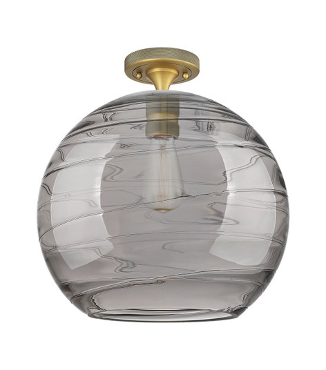 Downtown Urban One Light Flush Mount in Brushed Brass (405|4341FBBG121312SM)