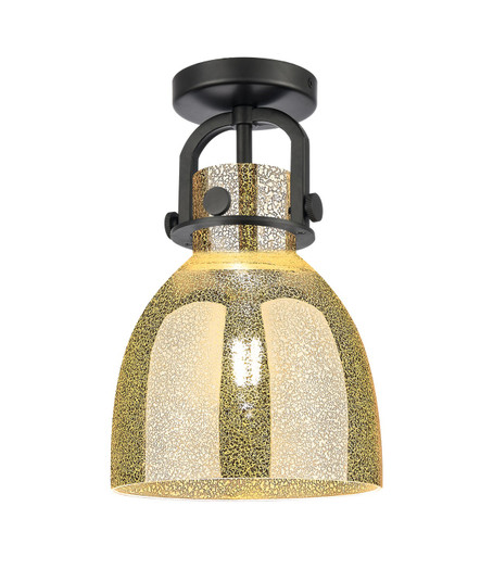 Downtown Urban One Light Semi-Flush Mount in Matte Black (405|4101FBKG4128ME)