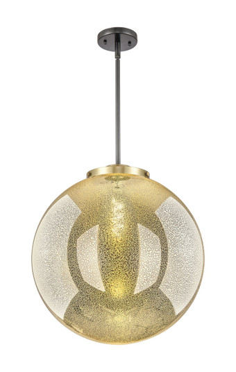 Essex One Light Pendant in Black Antique Brass (405|2211SBABG20818)