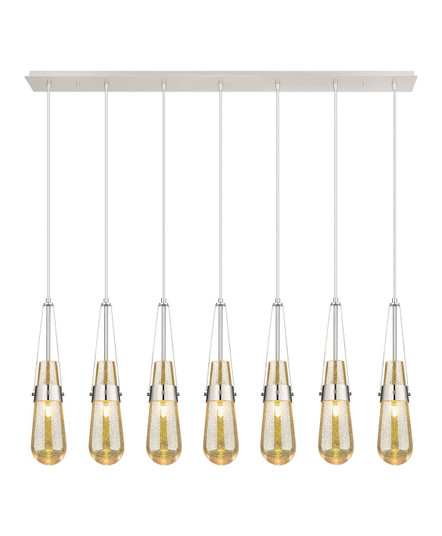 Downtown Urban Seven Light Linear Pendant in Polished Nickel (405|1274521PPNG4524ME)