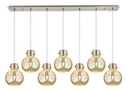 Newton Seven Light Linear Pendant in Brushed Satin Nickel (405|1274101PSSNG4108ME)