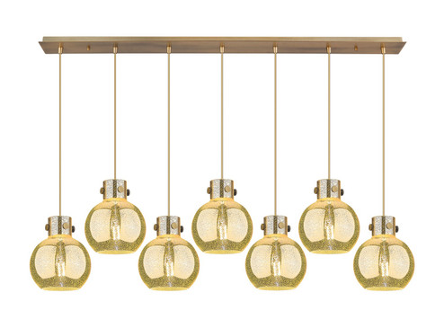 Newton Seven Light Linear Pendant in Brushed Brass (405|1274101PSBBG4108ME)