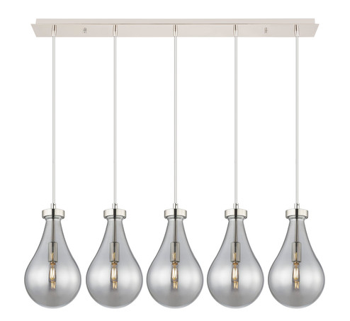 Downtown Urban Five Light Linear Pendant in Polished Nickel (405|1254511PPNG4517SM)