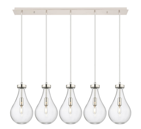 Downtown Urban Five Light Linear Pendant in Polished Nickel (405|1254511PPNG4517CL)