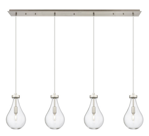 Downtown Urban Four Light Linear Pendant in Brushed Satin Nickel (405|1244511PSNG4517CL)