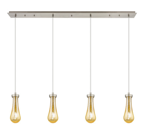 Downtown Urban Four Light Linear Pendant in Brushed Satin Nickel (405|1244511PSNG4514ME)