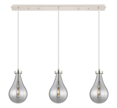 Downtown Urban Three Light Linear Pendant in Polished Nickel (405|1234511PPNG4517SM)