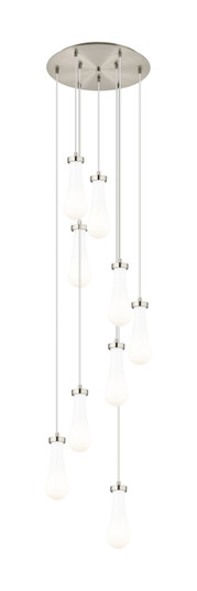 Downtown Urban Nine Light Pendant in Brushed Satin Nickel (405|1194511PSNG4514GWH)