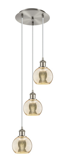 Ballston Three Light Pendant in Brushed Satin Nickel (405|113B3PSNG1286)