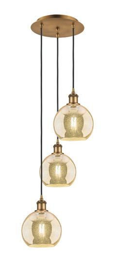 Ballston Three Light Pendant in Brushed Brass (405|113B3PBBG1288)