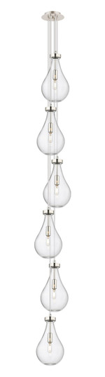 Downtown Urban Six Light Pendant in Polished Nickel (405|1064511PPNG4517CL)