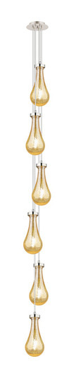 Downtown Urban Six Light Pendant in Polished Nickel (405|1064511PPNG4515ME)