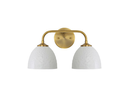Shepard Two Light Vanity in Modern Brass (62|6950BA2MBSWHT)