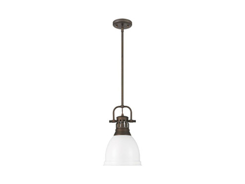 Duncan One Light Pendant in Rubbed Bronze (62|3604SRBZWHT)