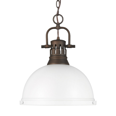 Duncan One Light Pendant in Rubbed Bronze (62|3602LRBZWHT)