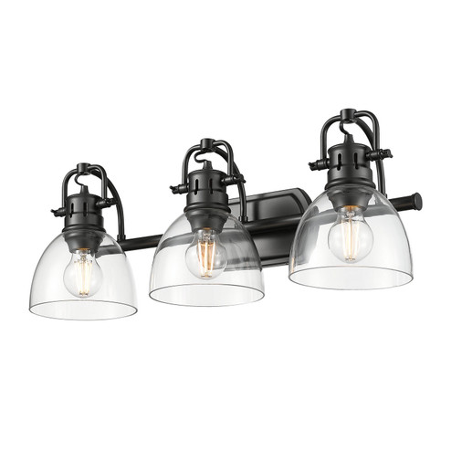 Duncan BCB Three Light Vanity in Matte Black (62|3602BA3BLKCLR)