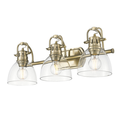Duncan BCB Three Light Vanity in Aged Brass (62|3602BA3ABCLR)