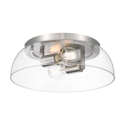 Duncan Two Light Flush Mount in Pewter (62|360214PWCLR)